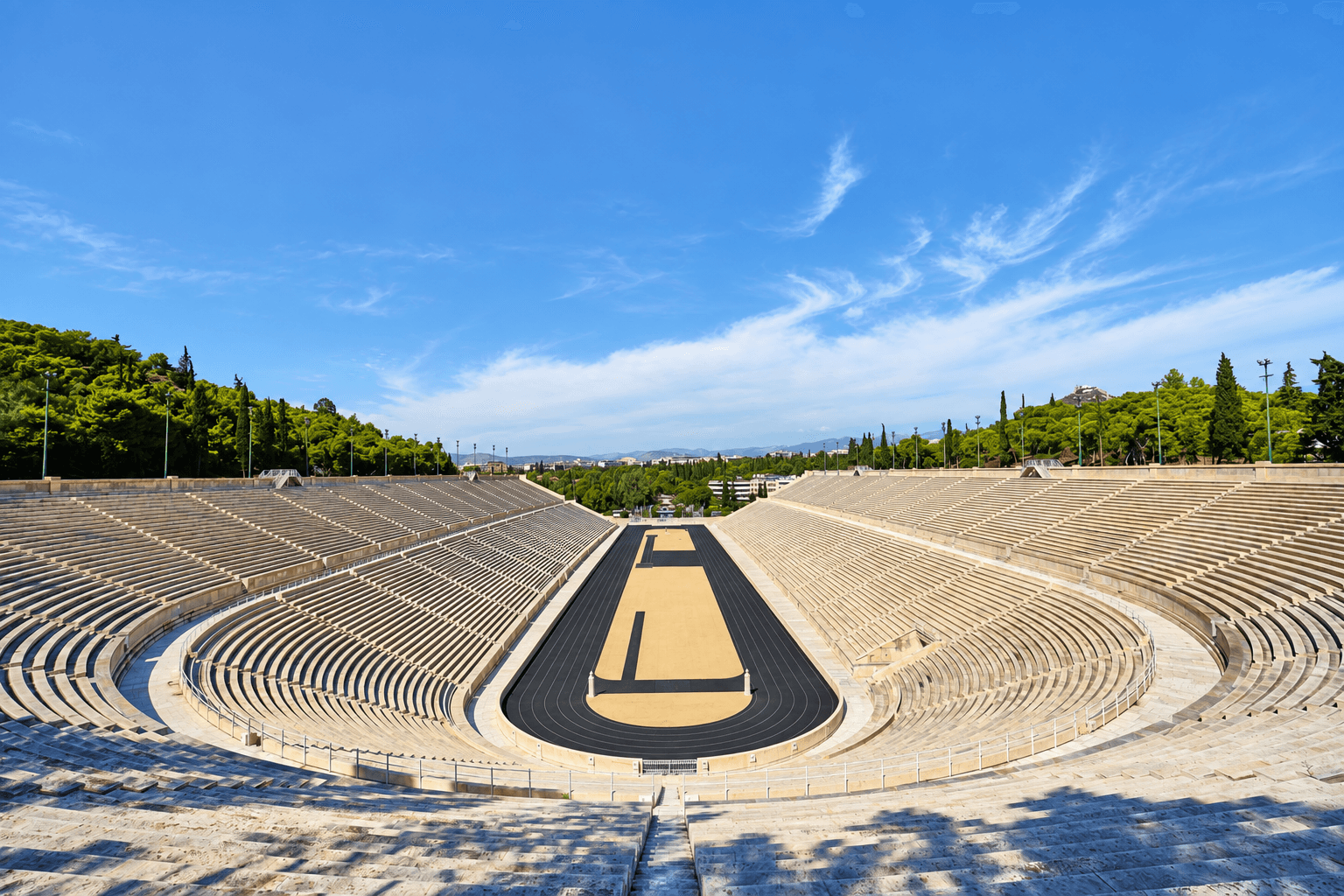 Panathénský stadion v Athénách, cíl virtuální štafety